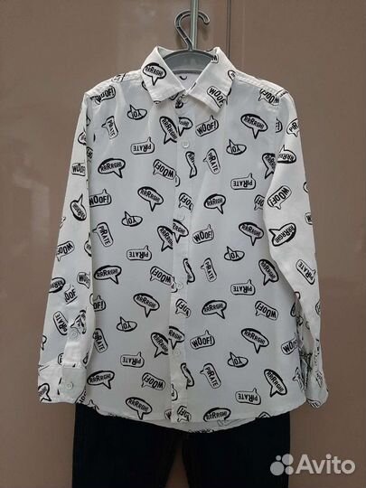 Рубашка Button Blue для мальчика 6 лет, размер 116