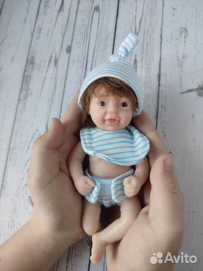 Кукла реборн мини силиконовая