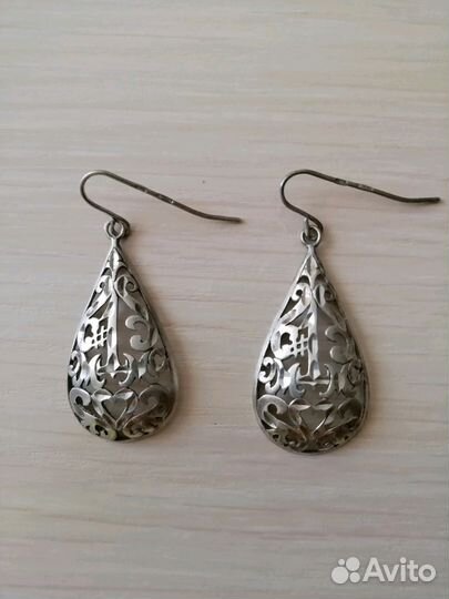 Серьги, кольцо серебро