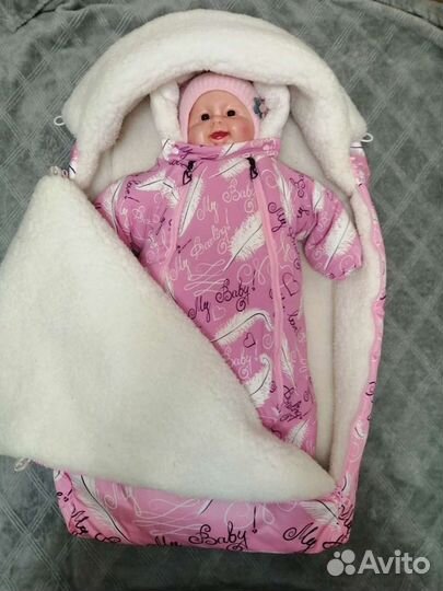 Конверт на выписку зимний для девочки