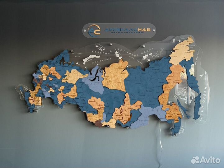 Карта России на стену