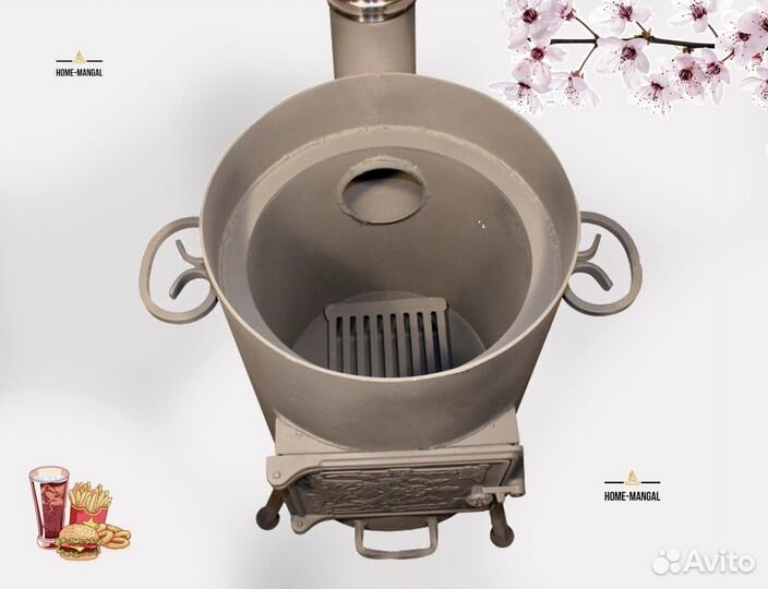 Печь дачная под казан