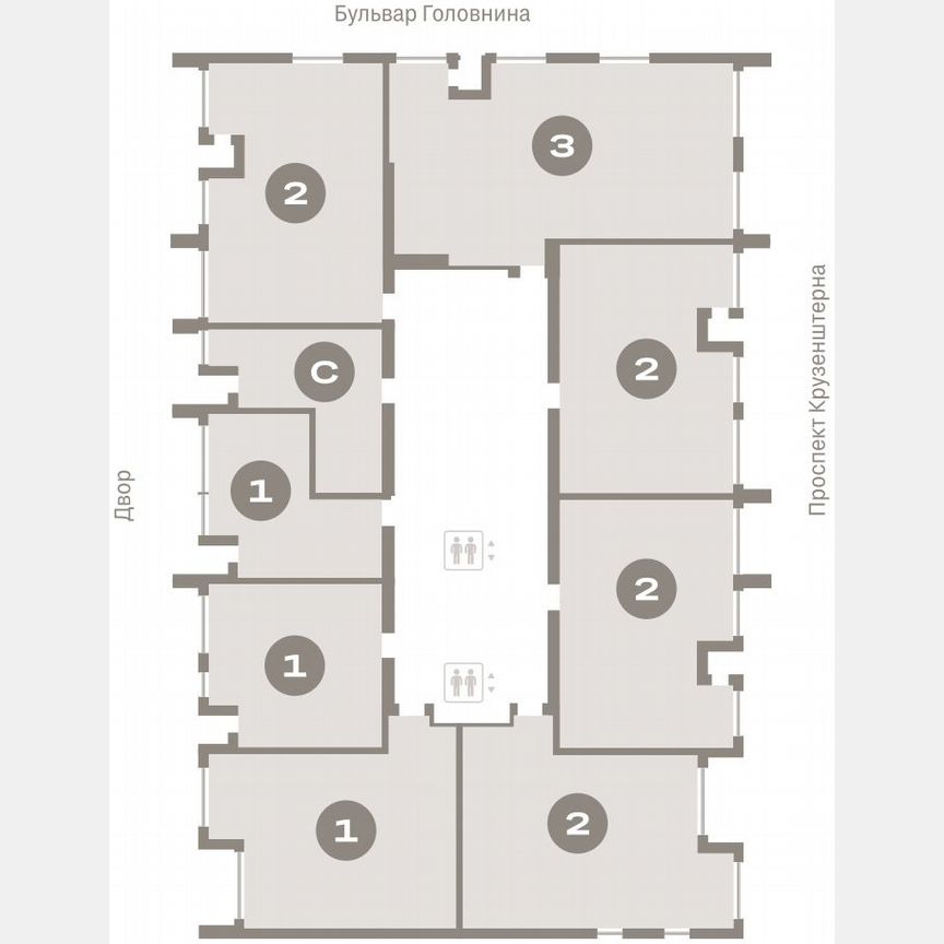 2-к. квартира, 76,4 м², 4/16 эт.