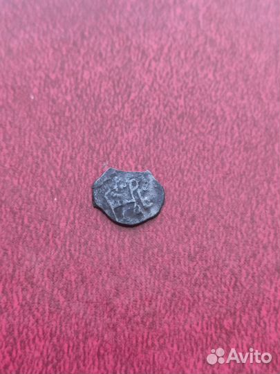 Монета чешуя полушка Ивана Грозного, кг 98