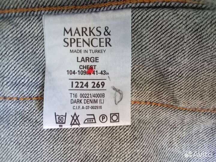 Джинсовая куртка marks spencer размер L