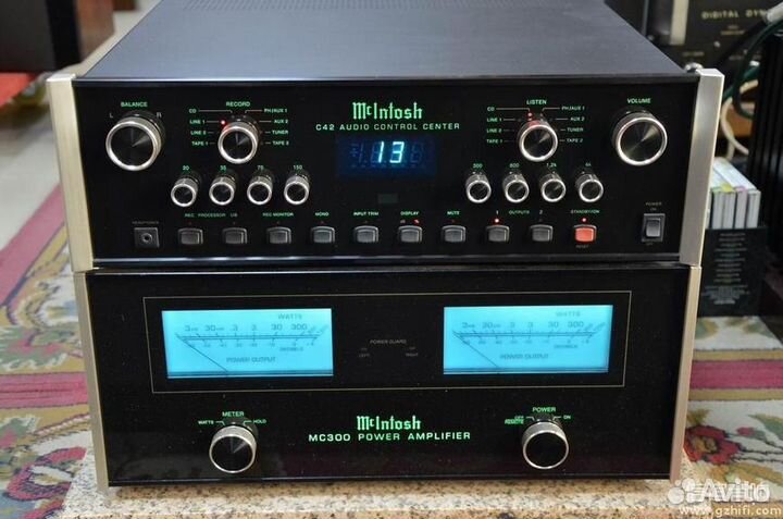 Mcintosh mc300 + c42 усилитель двухблочный