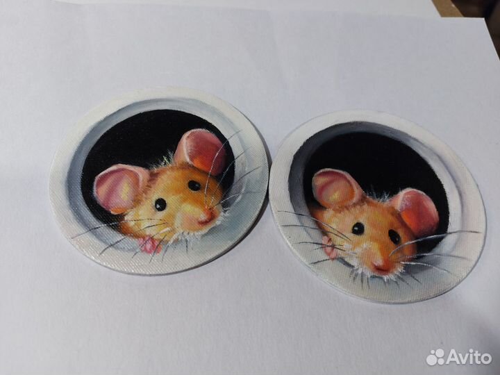 Картина Хомячки на магнитах