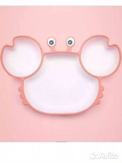 Тарелка детская силиконовая секционная на присоске