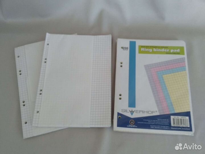 Блоки для тетрадей на кольцах цветные и обычные