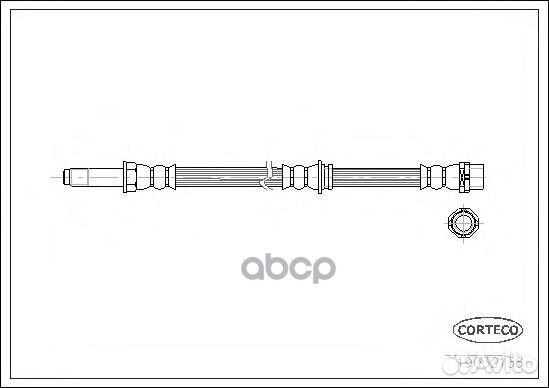 19032136 шланг тормозной задний L505 BMW E46