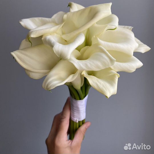 Букет невесты каллы белые