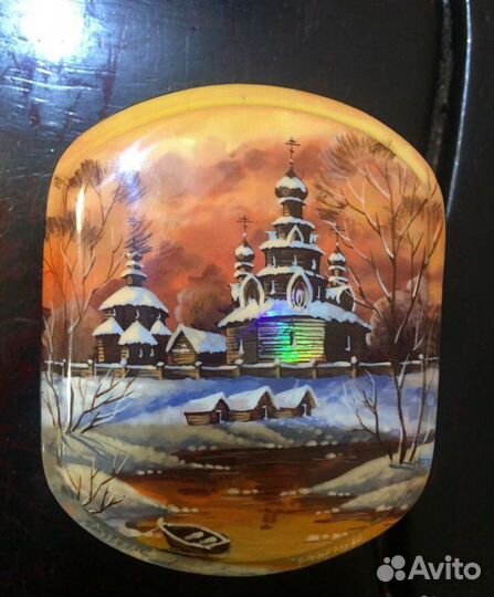 Шкатулки лаковая миниатюра