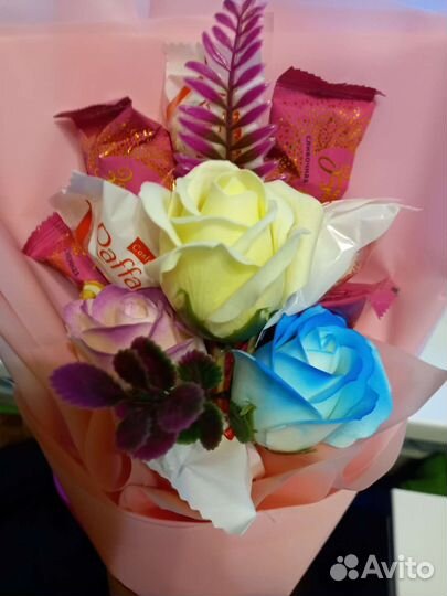 Букет из мыльных роз