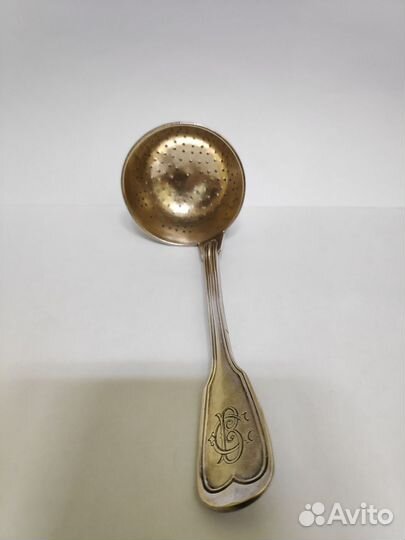 Ложка для заварки. Клеймо А. Качъ. Серебрение