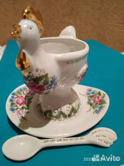 Солонка фарфоровая Петушок