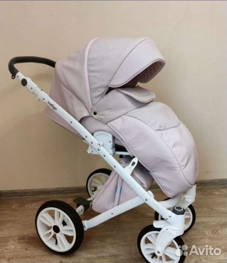 Коляска indigo porto 2в1 пудра