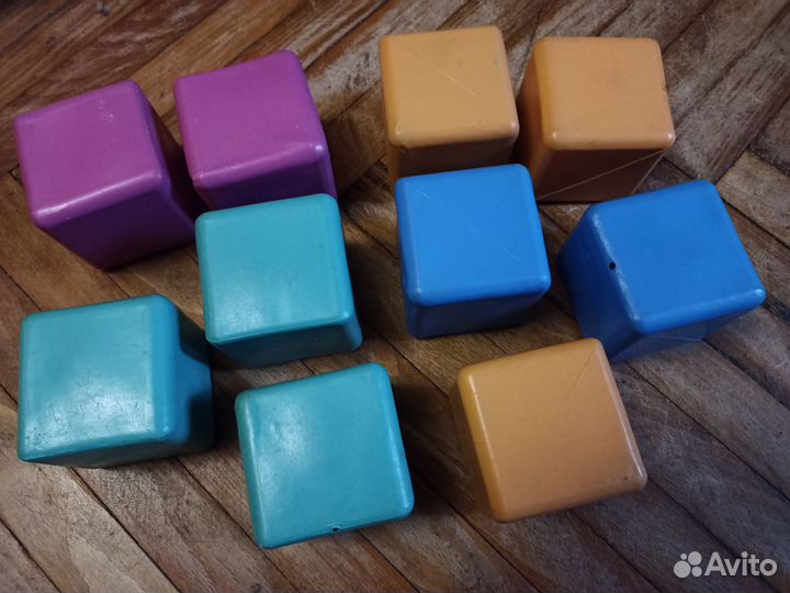 Ретро кубики СССР дерево пластик