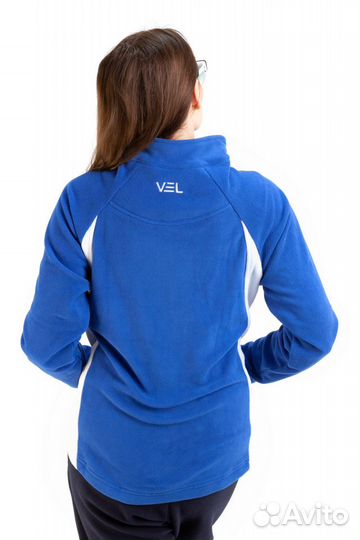 Флисовая Кофта Женская VEL Zip Blue/White (Женский