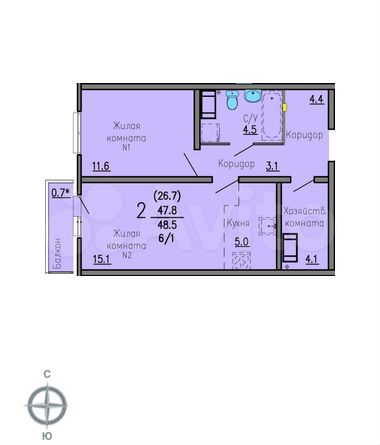 2-к квартира в Екатеринбурге