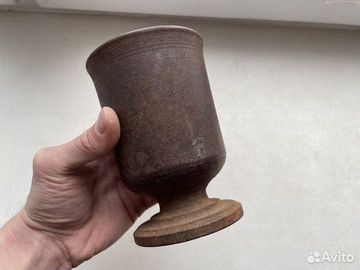 Чугунная ступка ретро