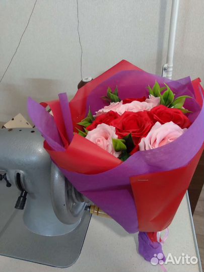 Букет из мыльных роз