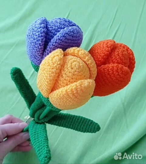 Вязаные тюльпаны