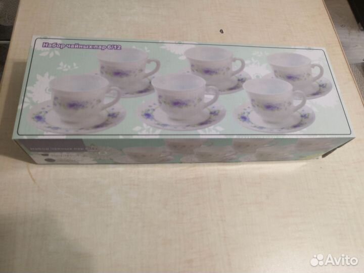 Набор чайных пар 6/12 новый