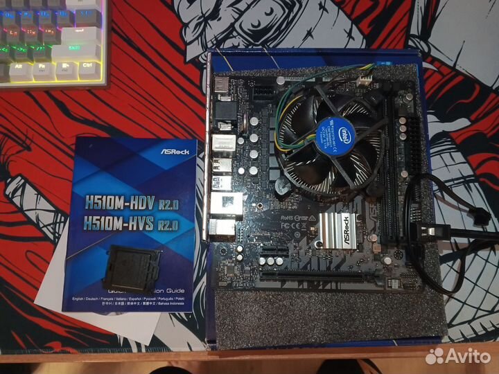 Intel core i3 10100f + h510 hdv r 2.0