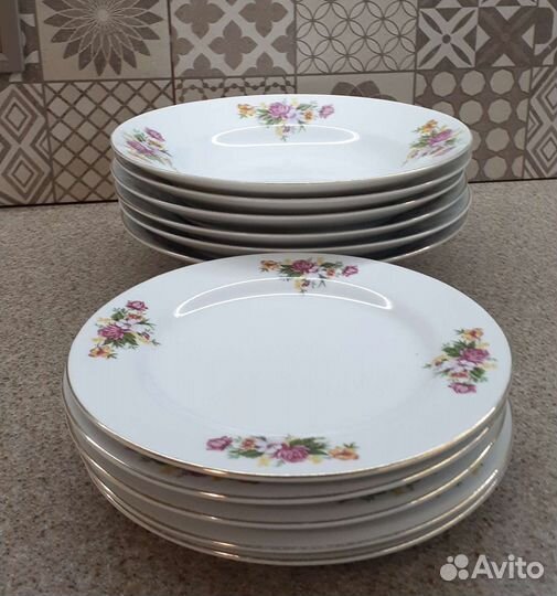 Тарелки 5+6+6 штук. Япония MS japan. Винтаж