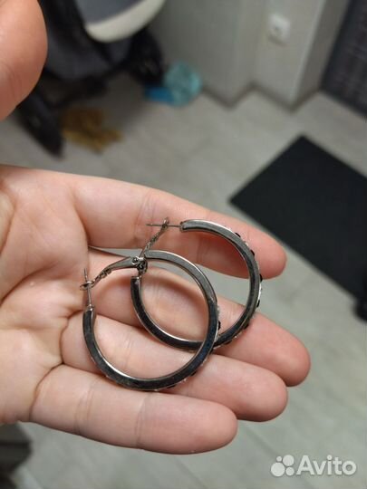 Серьги кольца бижутерия