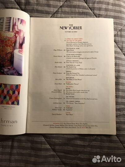 Журнал The New Yorker / october 12, 2020