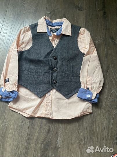 Рубашка+жилет на 104 см