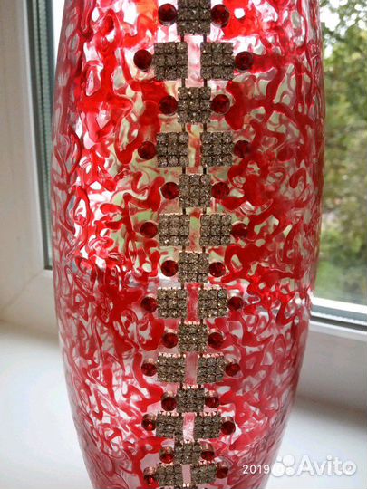 Вазы стекло. Ручная роспись. Новые
