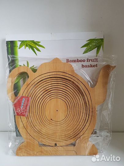 Складная корзина для фруктов из дерева новая