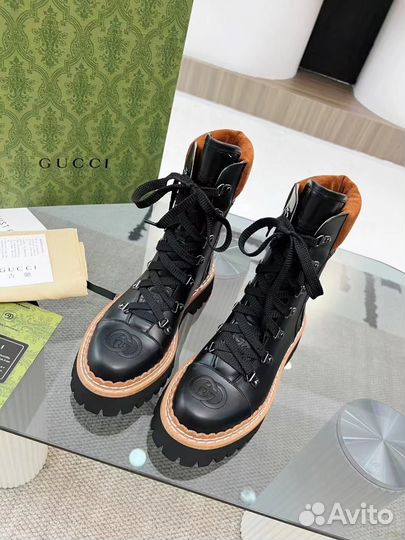 Ботинки женские Gucci со шнуровкой 36-41