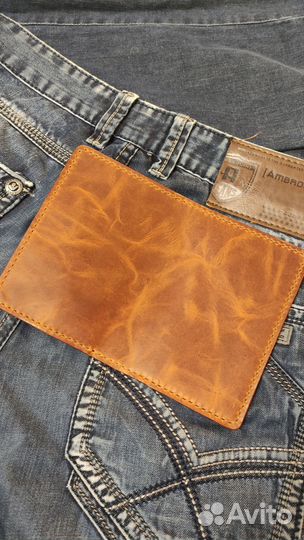 Обложка для документов натуральная кожа