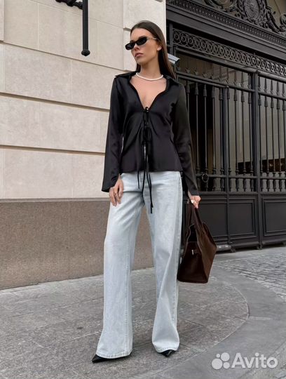 Блузка женская атласная