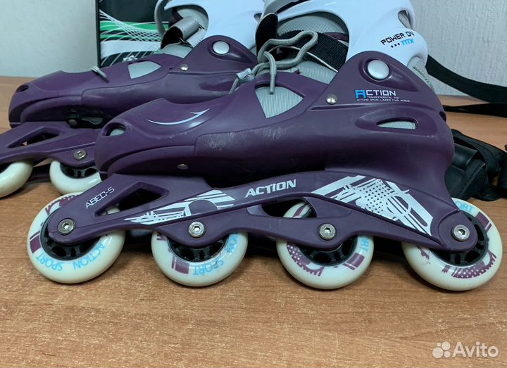 Коньки роликовые Action PW-116 рр 38-41