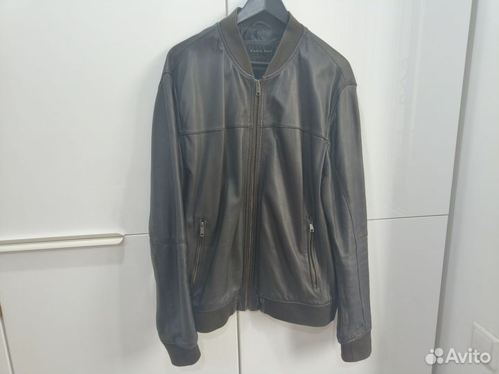 Куртка кожаная мужская Zara XXL