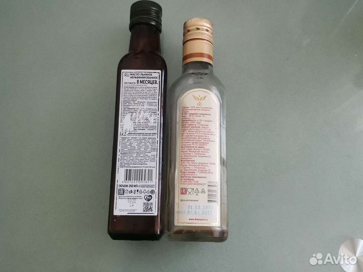 Стекянные бутылки из под масла и соевого соуса