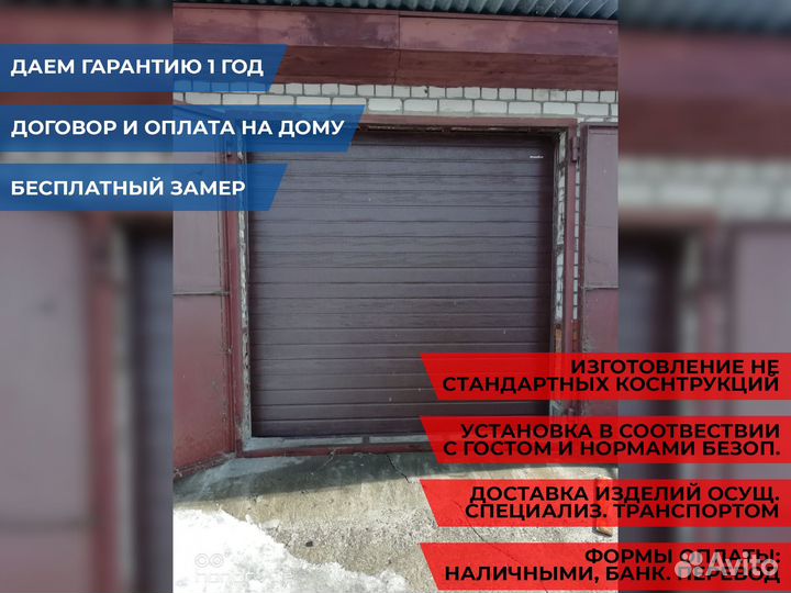 Автоматические секционные гаражные ворота