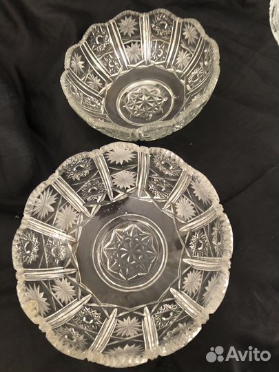 Ваза для фруктов хрусталь