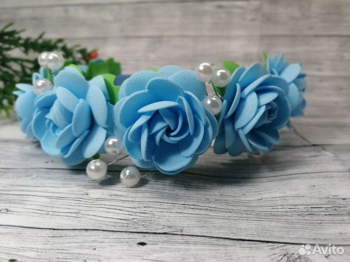 Ободок с цветами