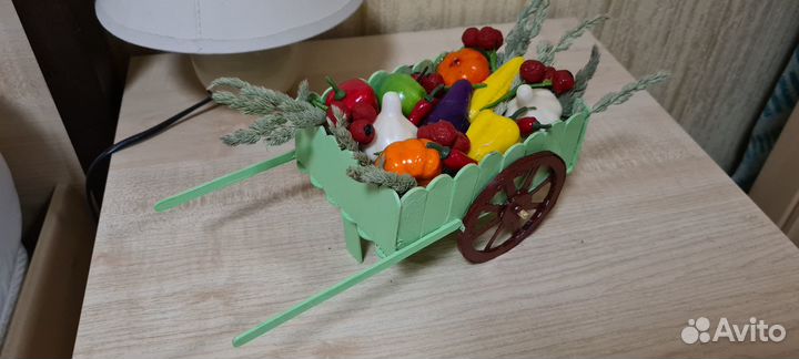 Поделка осенняя телега