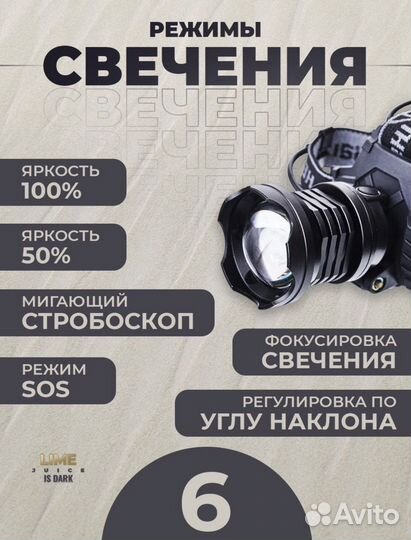 Фонарь налобный светодиодный