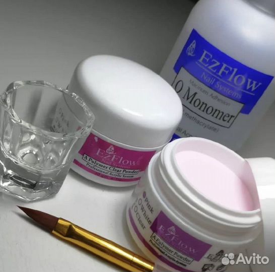 Акриловая пудра для наращивания ногтей