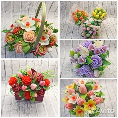 Цветы - букет. Мыло ручной работы