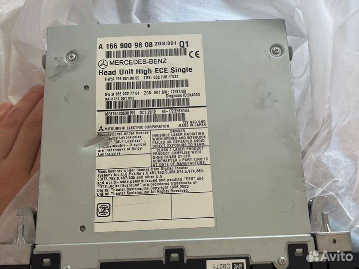 Магнитола с экраном на мерседес gl 166