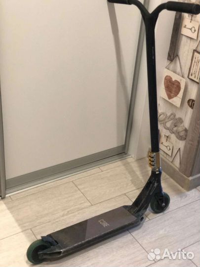 Трюковой самокат с рулём этик