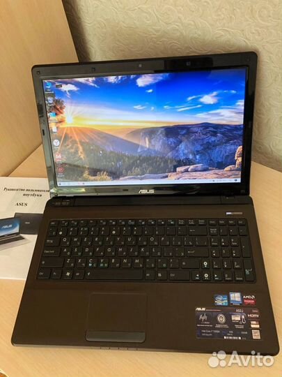 Игровой ноутбук Asus A52JU 8ядер i7/10Гб/SSD